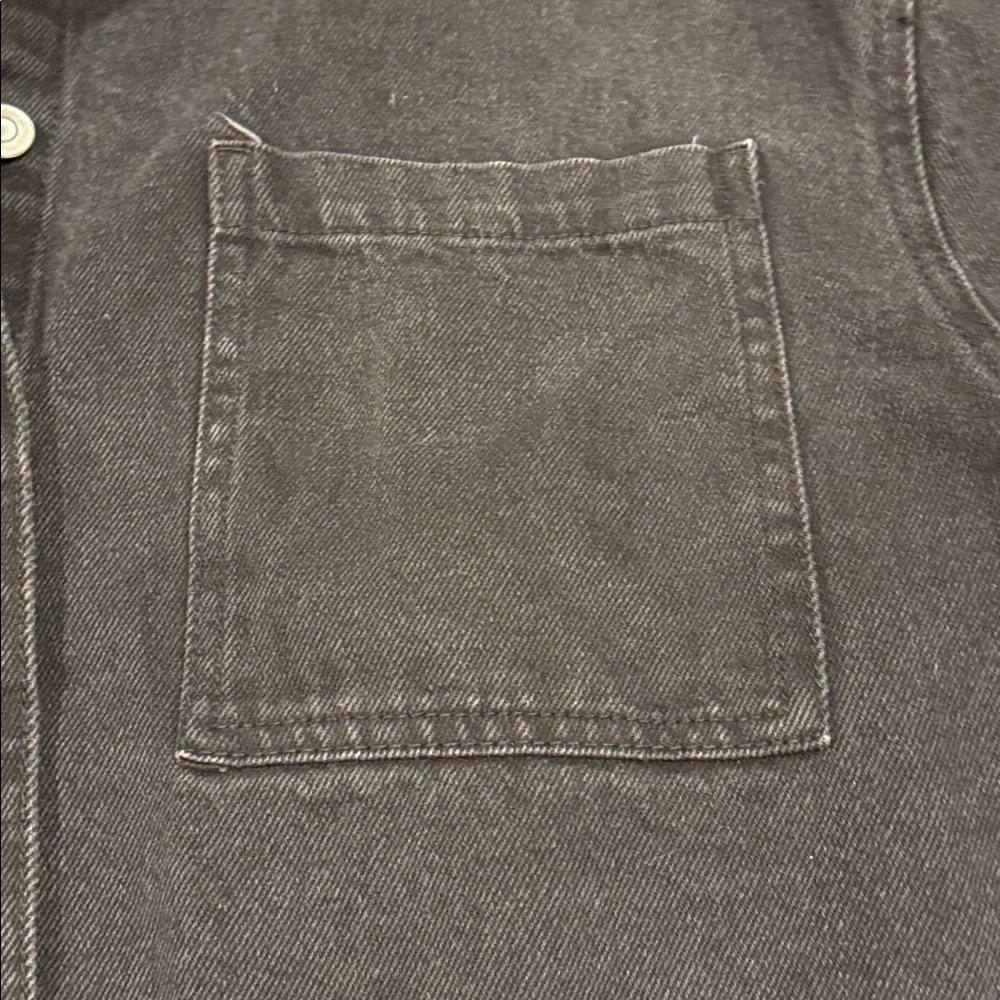 Celebrity Pink: Black Denim Frayed Hem Button-Up Women’s Jacket Size Medium - Picture 14 of 14
